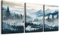 MHARTK66 Wall Art for Bedroom, Mountain Landscape Wall Decor, Large Foggy by MHARTK66