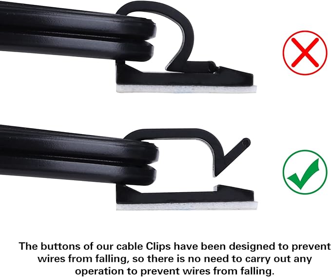 XHF 120 PCS Adhesive Cable Wire Clips Black, Outdoor Christmas Light Clips - Image 4
