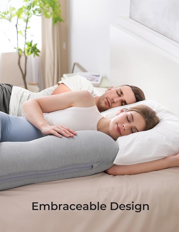 Momcozy J Shaped Pregnancy Pillow, Maternity Body Pillow - Image 9