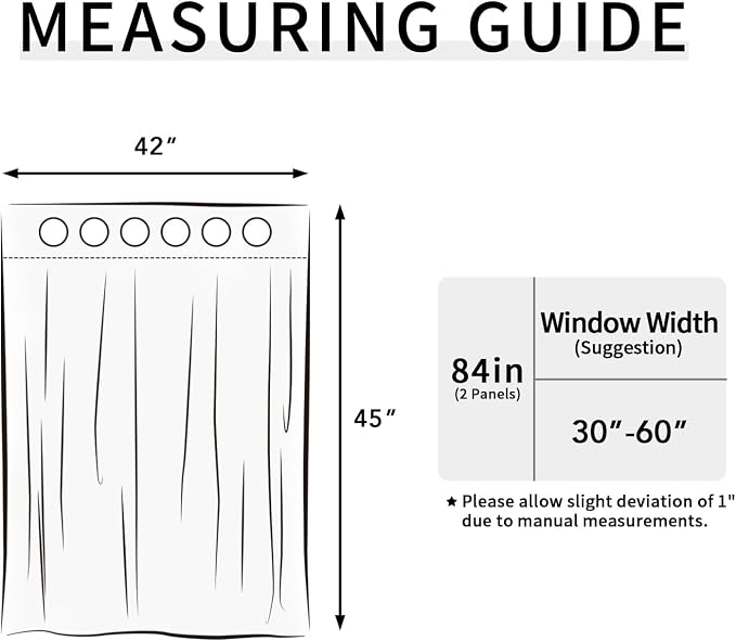 Easy-Going Thermal Grommet Blackout Curtains, 2 Panels 42x45 in, Noise Reduction - Image 7