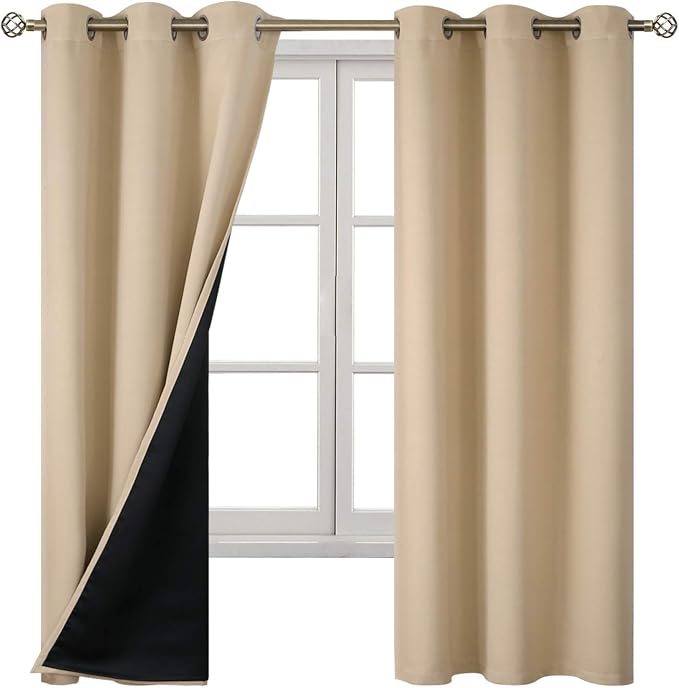 BGment Beige Blackout Curtains for Bedroom - Image 8