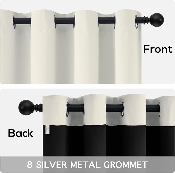 Yakamok Cream Blackout Curtains 36 inches Long - Image 6
