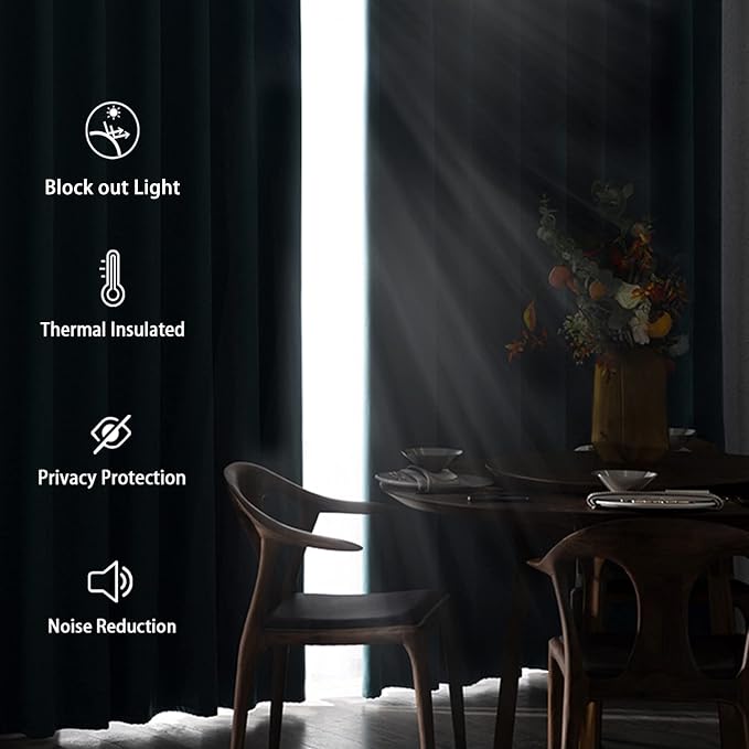 DWCN Grey Blackout Curtains 42x54 Inches - Image 3