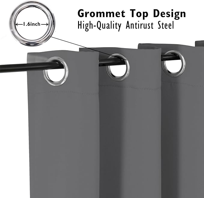 ChrisDowa Blackout Curtains for Bedroom Door Curtain for Doorway, 1 Panel | 52W - Image 3