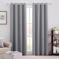 HOMEIDEAS Light Grey Blackout Curtains 42 X 84 Inch 2 Panels Room Darkening by HOMEIDEAS