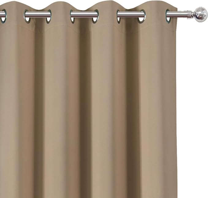 Blackout Curtains 66 x 95 inch/Natural Curtains Set of 2 Panels/Thermal - Image 5