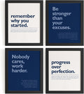 DSHFG Navy Blue Motivational Inspirational Office Wall Art Decor Prints | by Unknown