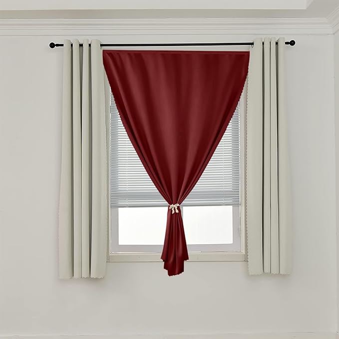 AJAZZ 100% Window Blinds Blackout Portable Black Out Curtains Adhesive Curtains - Image 7