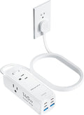 Olcorife USB Power Strip with 3 AC Outlets 6 USB Ports, 5 FT | 145W USB Power by olcorife