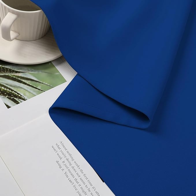 CUCRAF Royal Blue Blackout Curtains 96 inch Length 2 Panels Set, Room Darkening - Image 10