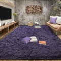 5x8 Area Rugs for Living Room, Soft Fluffy Shag Gray Purple Rug for Bedroom by Tepook