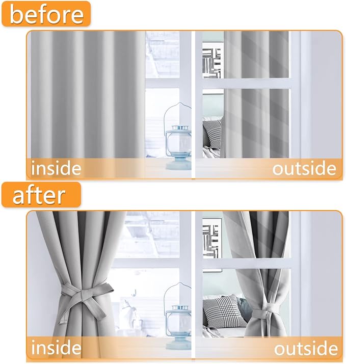 Blackout Curtains for Bedroom, 38 x 84 Inch, 2 Panels | Thermal Insulated & - Image 4