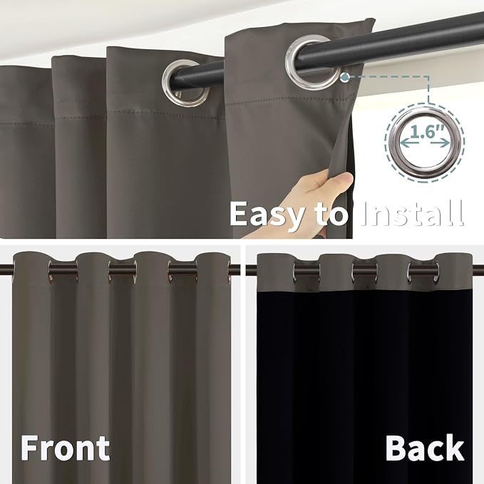BGment Grey Blackout Curtains for Bedroom - Image 6