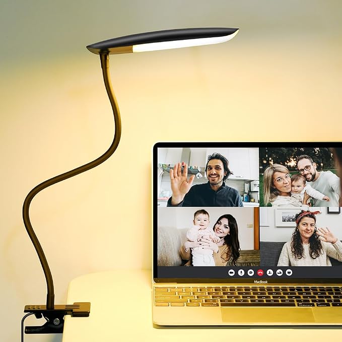 LiFMIRA Clip on Lamp USB Reading Light 3 Color Modes 3000-6000K 8W 40 LED | by LiFMIRA