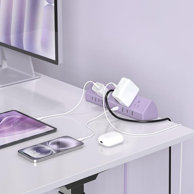 Jgstkcity Desk Clamp Power Strip USB C 65W, Surge Protector, 5 Outlets - Image 5
