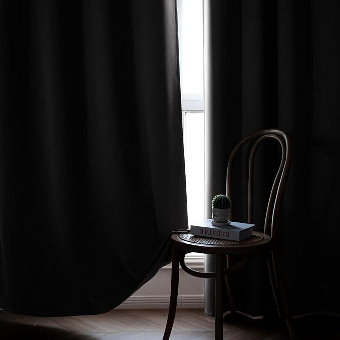 IGEMAEVE Blackout Curtains for Bedroom Rod Pocket Light Grey 52" W x 96" L | - Image 6