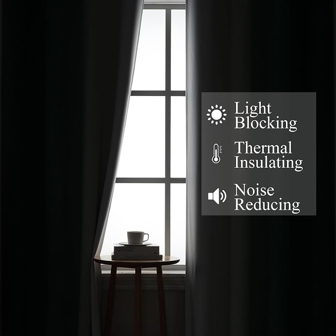 Green and Greyish White Blackout Curtains 52Wx63L 2 Panels | Ombre Curtains - Image 3