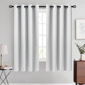 COSVIYA Grommet Room Darkening Greyish White Curtains 63 inch by COSVIYA