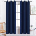Yakamok Blackout Curtains 38x72 inch Navy Blue Thermal Drapes-Bedroom | 2 panels by Yakamok