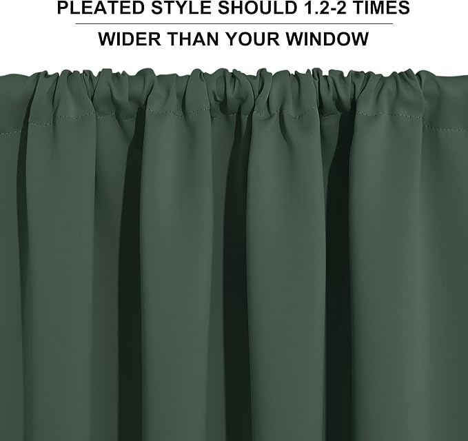 RYB HOME Blackout Curtains for Bedroom Living Room Nursery 63 inches Long | - Image 6