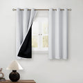 BGment Greyish White Short Blackout Curtains by BGment