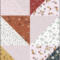JANZAA Quilts Queen Size, Burnt Orange Patchwork Quilt Floral Quilt Sets by JANZAA