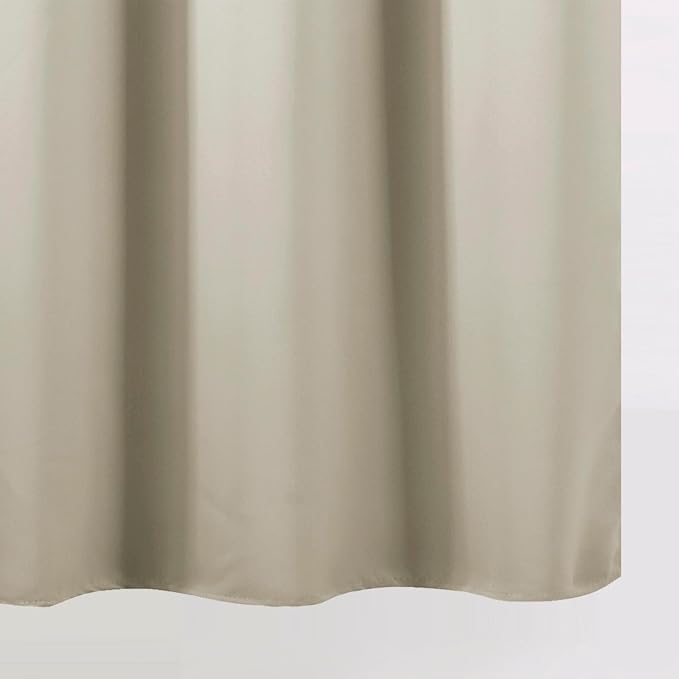 Blackout Curtains 66 x 72 Inch Long Light Beige Curtains Set of 2 Panels Room - Image 8