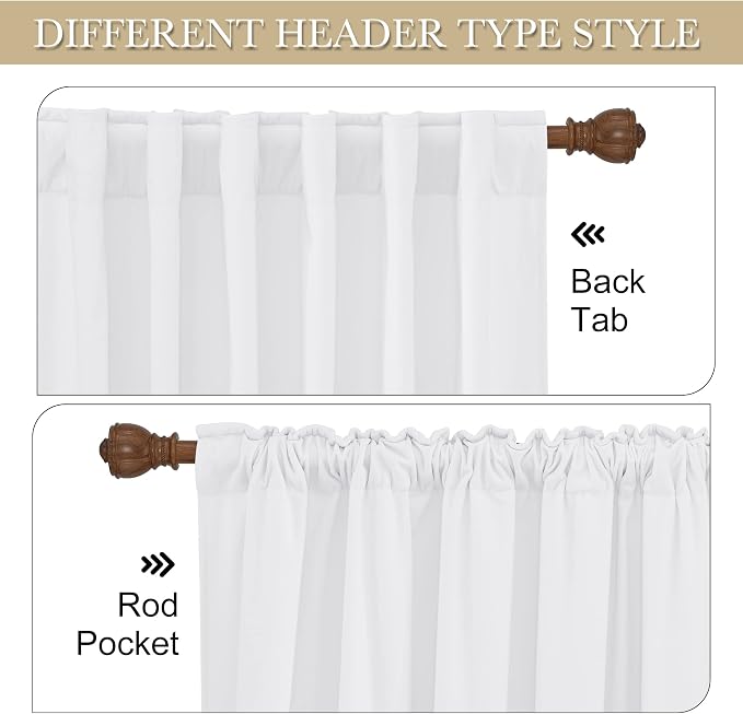 RYB HOME Velvet Curtains 102 inches Long, Extra Long High Ceiling Curtains | - Image 3