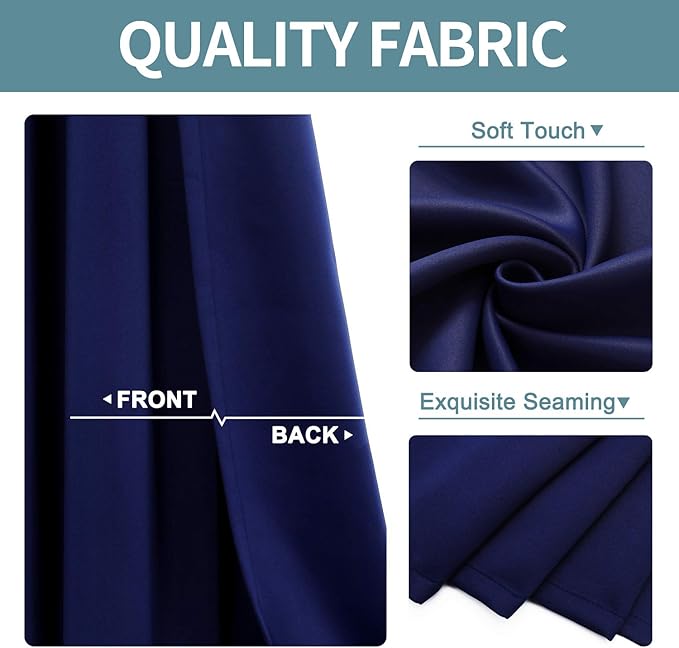 ChrisDowa Blackout Curtains Door Curtain Doorway Closet Drapes, 1 Panel | 52W x - Image 3