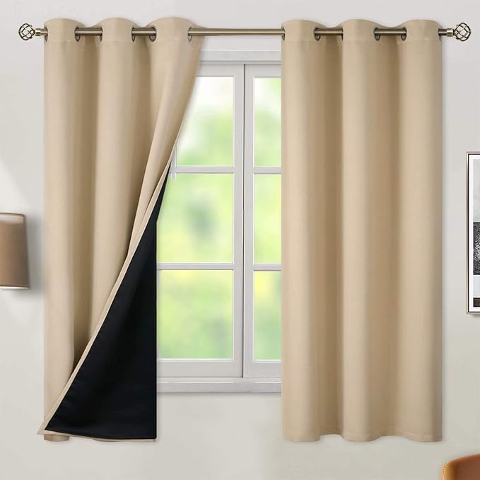 BGment Beige Blackout Curtains for Bedroom by BGment