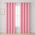 Blackout Curtains 52 x 90 Inch Long Pink Curtains Set of 2 Panels Room by Lemomo