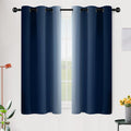 SimpleHome Ombre Blue to Grey White Curtains by SimpleHome