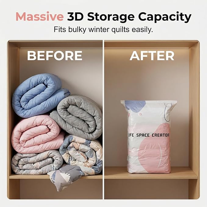 2026 New Vacuum Storage Bags for Home Clothes Compression Space Saver Bags - Image 3