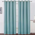 Blackout Curtains 52 x 84 inches Long Stone Blue Curtains Set of 2 Panels by Lemomo