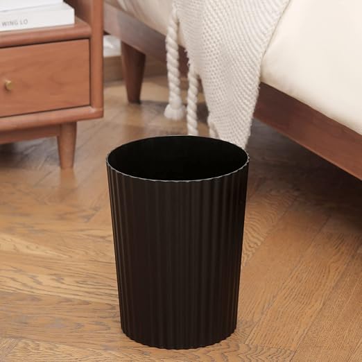 Small Bathroom Trash Can Plastic Wastebasket Garbage Can Black 4 Pack | Sturdy - Image 2