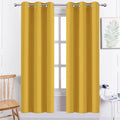 Yakamok Blackout Curtains 38x72 inch Mustard Yellow Thermal Drapes-Bedroom | 2 by Yakamok