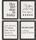 DSHFG Funny Motivational Office Wall Art Decor Prints Set of 4, 8x10 Unframed by Unknown