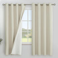 YoungsTex Linen Blackout Curtains 63 Inch Length, Room Darkening Drapes by YoungsTex