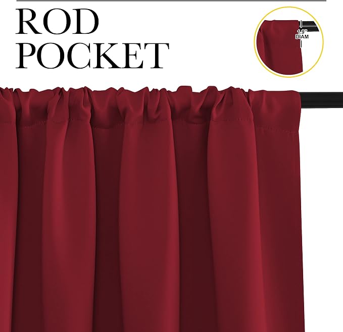 NICETOWN 20 inch Curtains for Small Windows, Thermal Insulated Privacy Short - Image 3