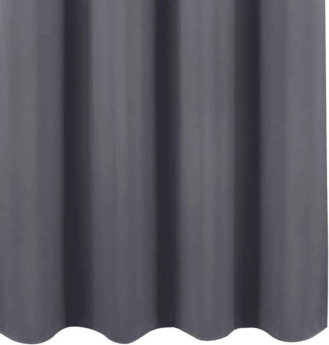 Blackout Curtains 66 x 54 Inch Long Grey Curtains Set of 2 Panels Room - Image 8