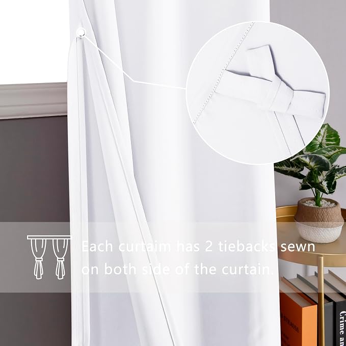 DWCN White Room Darkening Curtains - Image 4