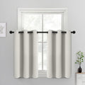 Yakamok Blackout Curtains 38x36 inch Light Beige Thermal Drapes-Kitchen | 2 by Yakamok