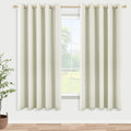 KOUFALL Room Darkening Curtains 63 Inches Long x 72w, 70%-80% Blackout Cream by KOUFALL