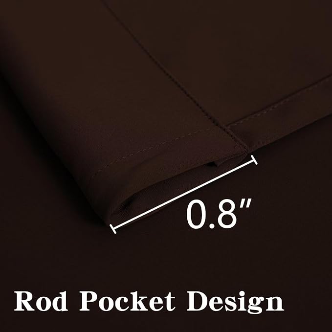 IGEMAEVE Blackout Curtains for Bedroom Grommets Chocolate 52" W x 90" L | - Image 3