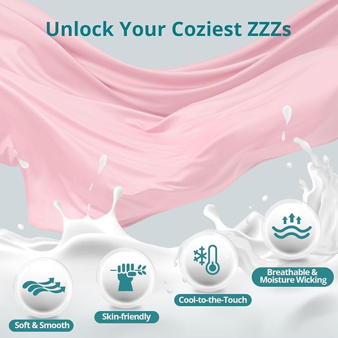Cooling Pregnancy Pillows for Sleeping, Light Pink | Sasttie Maternity Pillow - Image 4