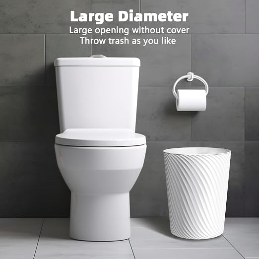 Small Trash Can 3 Pack 1.8 Gallons, Bathroom Trash Can & Garbage Can - Image 2