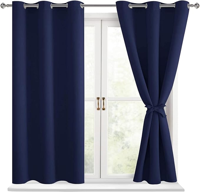 Blackout Curtains for Bedroom, 38 x 54 Inch, 2 Panels | Thermal Insulated & by Hiasan