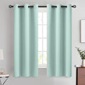 COSVIYA Grommet Room Darkening Aqua Curtains 63 inch Length by COSVIYA