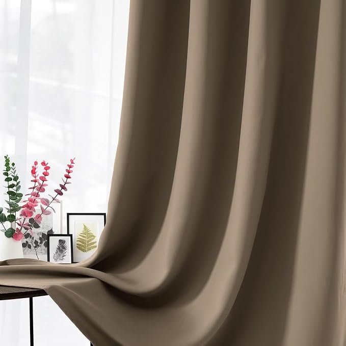 Joydeco Blackout Curtains for Bedroom 84 inch Long 2 Panels, Thermal Insulated - Image 4