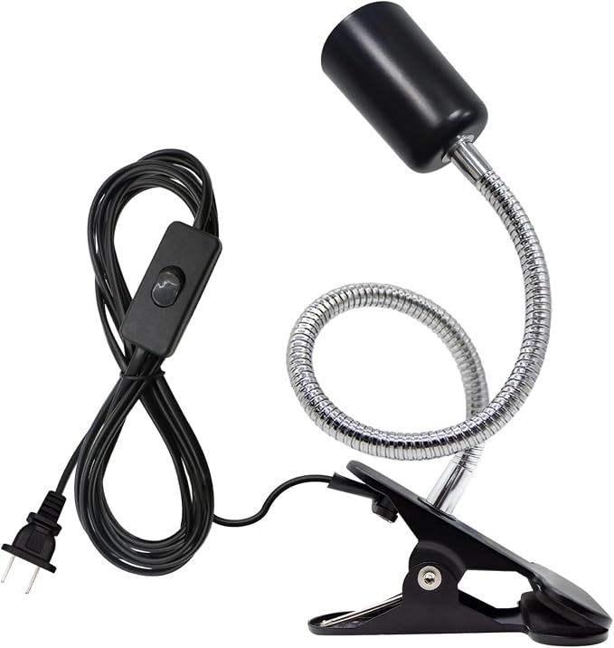 Clip Lamp Holder Adjustable Switch Clip Light Flexible Clip lamp Holder Clip by FEYAIM